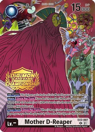 Mother D-Reaper [EX2-007] (Championship 2024 Tamers Pack) [Digital Hazard] - Trinity Hobby