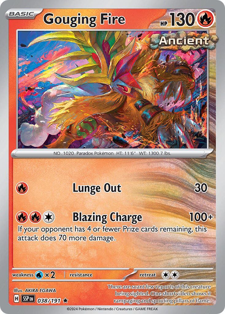 Gouging Fire (038/191) (Theme Deck Exclusive) [Scarlet & Violet: Surging Sparks] - Trinity Hobby