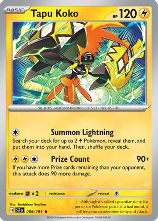 Tapu Koko - (65/191) [Deck Exclusives]
