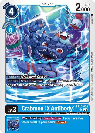 Crabmon [BT20-022] (X Antibody) [Release Special Booster Ver.2.5] - Trinity Hobby