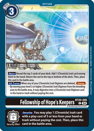 Fellowship of Hope's Keepers [BT20-095] [Release Special Booster Ver.2.5] - Trinity Hobby