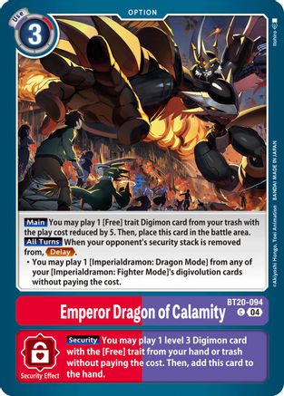 Emperor Dragon of Calamity [BT20-094] [Release Special Booster Ver.2.5] - Trinity Hobby