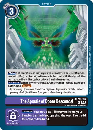 The Apostle of Doom Descends! [BT20-097] [Release Special Booster Ver.2.5] - Trinity Hobby