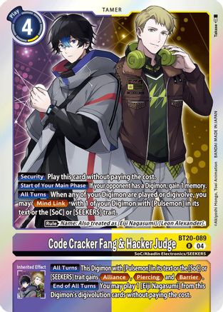 Code Cracker Fang & Hacker Judge [BT20-089] [Release Special Booster Ver.2.5] - Trinity Hobby