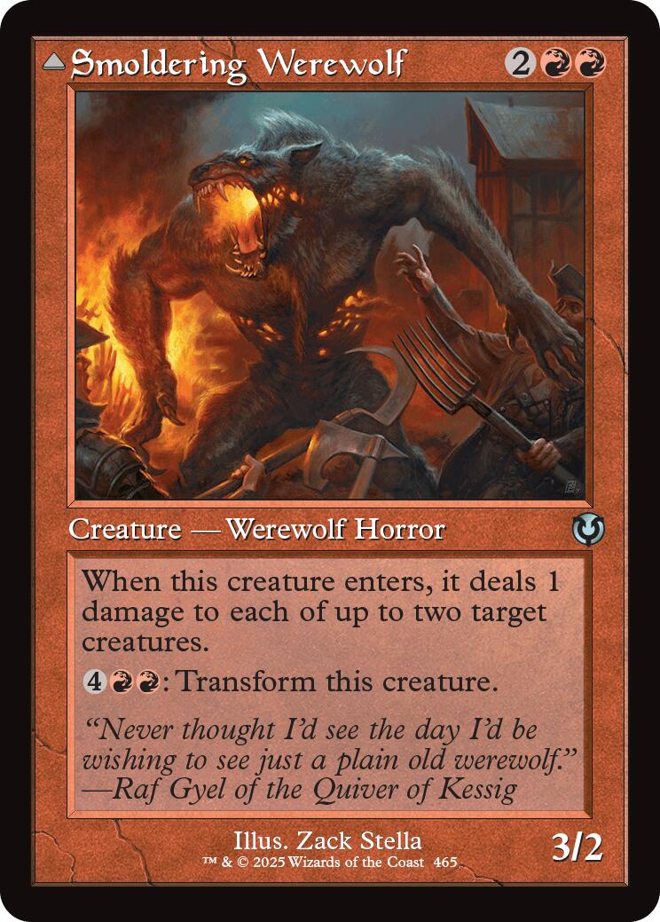 Smoldering Werewolf // Erupting Dreadwolf (Retro Frame) [Innistrad Remastered] - Trinity Hobby
