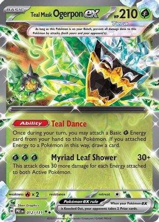 Teal Mask Ogerpon ex (012/131) [Scarlet & Violet: Prismatic Evolutions] - Trinity Hobby