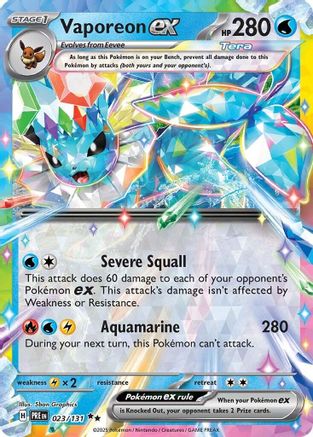 Vaporeon ex (023/131) [Scarlet & Violet: Prismatic Evolutions] - Trinity Hobby