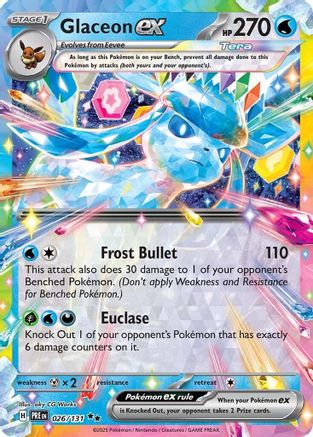 Glaceon ex (026/131) [Scarlet & Violet: Prismatic Evolutions] - Trinity Hobby