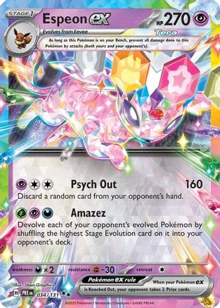 Espeon ex (034/131) [Scarlet & Violet: Prismatic Evolutions] - Trinity Hobby
