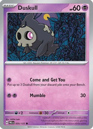 Duskull (035/131) [Scarlet & Violet: Prismatic Evolutions] - Trinity Hobby