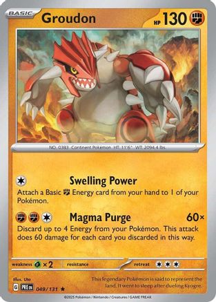 Groudon (049/131) [Scarlet & Violet: Prismatic Evolutions] - Trinity Hobby
