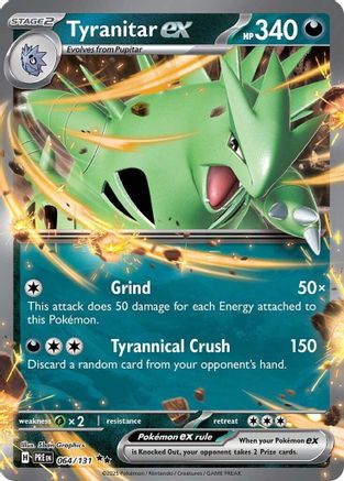 Tyranitar ex (064/131) [Scarlet & Violet: Prismatic Evolutions] - Trinity Hobby