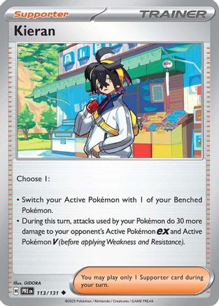 Kieran (113/131) [Scarlet & Violet: Prismatic Evolutions] - Trinity Hobby