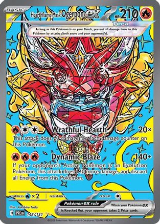 Hearthflame Mask Ogerpon ex (148/131) [Scarlet & Violet: Prismatic Evolutions] - Trinity Hobby