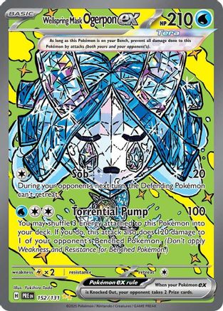 Wellspring Mask Ogerpon ex (152/131) [Scarlet & Violet: Prismatic Evolutions] - Trinity Hobby