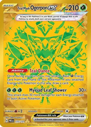 Teal Mask Ogerpon ex (177/131) [Scarlet & Violet: Prismatic Evolutions] - Trinity Hobby