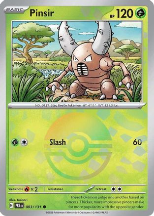Pinsir (003/131) (Poke Ball Pattern) [Scarlet & Violet: Prismatic Evolutions] - Trinity Hobby