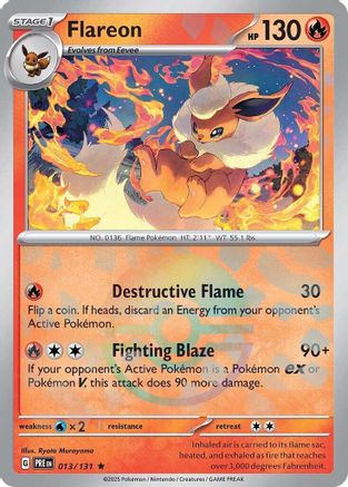 Flareon (013/131) (Poke Ball Pattern) [Scarlet & Violet: Prismatic Evolutions] - Trinity Hobby