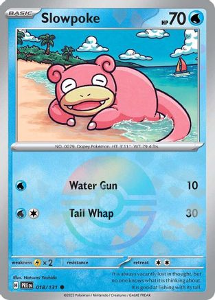 Slowpoke (018/131) (Poke Ball Pattern) [Scarlet & Violet: Prismatic Evolutions] - Trinity Hobby
