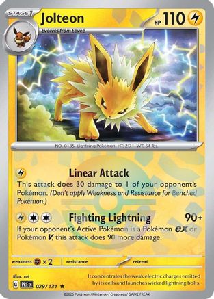 Jolteon (029/131) (Poke Ball Pattern) [Scarlet & Violet: Prismatic Evolutions] - Trinity Hobby
