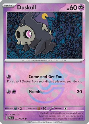 Duskull (035/131) (Poke Ball Pattern) [Scarlet & Violet: Prismatic Evolutions] - Trinity Hobby