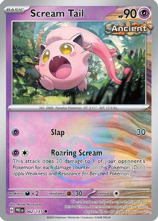 Scream Tail (042/131) (Poke Ball Pattern) [Scarlet & Violet: Prismatic Evolutions] - Trinity Hobby