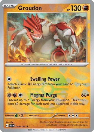 Groudon (049/131) (Poke Ball Pattern) [Scarlet & Violet: Prismatic Evolutions] - Trinity Hobby