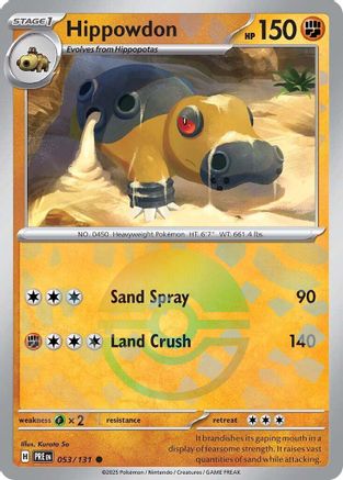 Hippowdon (053/131) (Poke Ball Pattern) [Scarlet & Violet: Prismatic Evolutions] - Trinity Hobby