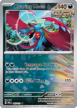 Roaring Moon (065/131) (Poke Ball Pattern) [Scarlet & Violet: Prismatic Evolutions] - Trinity Hobby
