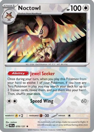 Noctowl (078/131) (Poke Ball Pattern) [Scarlet & Violet: Prismatic Evolutions] - Trinity Hobby