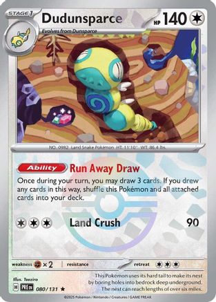 Dudunsparce (080/131) (Poke Ball Pattern) [Scarlet & Violet: Prismatic Evolutions] - Trinity Hobby