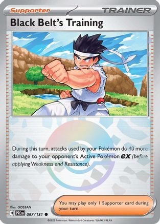 Black Belt's Training (097/131) (Poke Ball Pattern) [Scarlet & Violet: Prismatic Evolutions] - Trinity Hobby