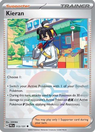 Kieran (113/131) (Poke Ball Pattern) [Scarlet & Violet: Prismatic Evolutions] - Trinity Hobby