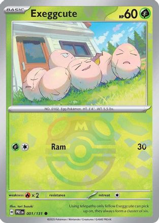 Exeggcute (001/131) (Master Ball Pattern) [Scarlet & Violet: Prismatic Evolutions] - Trinity Hobby