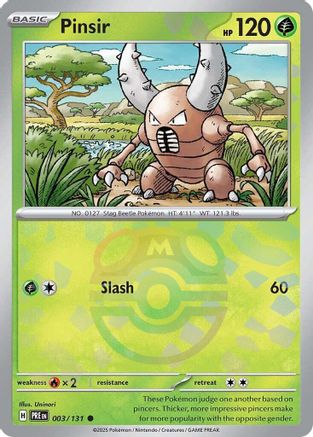 Pinsir (003/131) (Master Ball Pattern) [Scarlet & Violet: Prismatic Evolutions] - Trinity Hobby