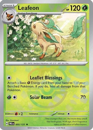 Leafeon (005/131) (Master Ball Pattern) [Scarlet & Violet: Prismatic Evolutions] - Trinity Hobby