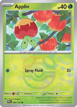 Applin (009/131) (Master Ball Pattern) [Scarlet & Violet: Prismatic Evolutions] - Trinity Hobby