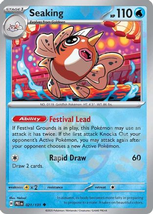 Seaking (021/131) (Master Ball Pattern) [Scarlet & Violet: Prismatic Evolutions] - Trinity Hobby