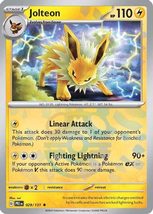 Jolteon (029/131) (Master Ball Pattern) [Scarlet & Violet: Prismatic Evolutions] - Trinity Hobby