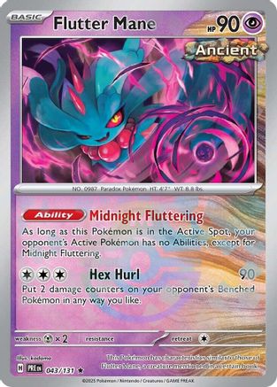 Flutter Mane (043/131) (Master Ball Pattern) [Scarlet & Violet: Prismatic Evolutions] - Trinity Hobby
