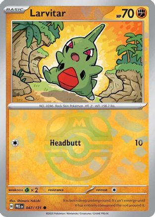 Larvitar (047/131) (Master Ball Pattern) [Scarlet & Violet: Prismatic Evolutions] - Trinity Hobby