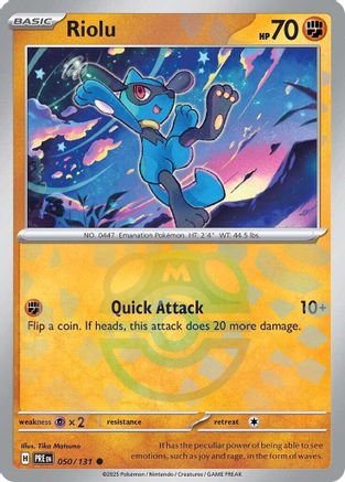 Riolu (050/131) (Master Ball Pattern) [Scarlet & Violet: Prismatic Evolutions] - Trinity Hobby