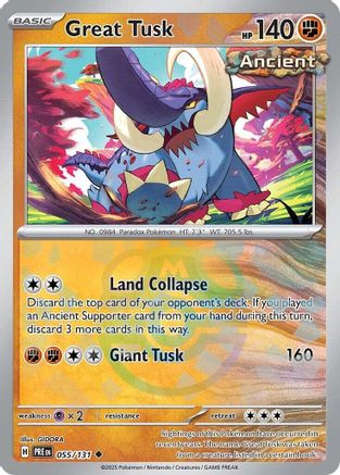 Great Tusk (055/131) (Master Ball Pattern) [Scarlet & Violet: Prismatic Evolutions] - Trinity Hobby