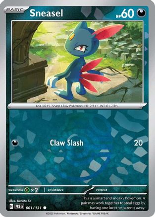 Sneasel (061/131) (Master Ball Pattern) [Scarlet & Violet: Prismatic Evolutions] - Trinity Hobby