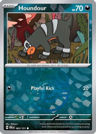 Houndour (062/131) (Master Ball Pattern) [Scarlet & Violet: Prismatic Evolutions] - Trinity Hobby