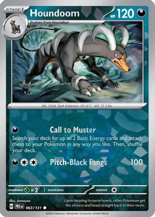 Houndoom (063/131) (Master Ball Pattern) [Scarlet & Violet: Prismatic Evolutions] - Trinity Hobby