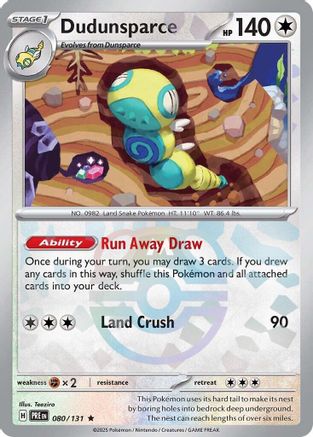 Dudunsparce (080/131) (Master Ball Pattern) [Scarlet & Violet: Prismatic Evolutions] - Trinity Hobby
