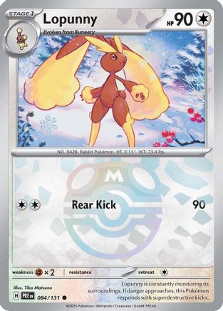 Lopunny (084/131) (Master Ball Pattern) [Scarlet & Violet: Prismatic Evolutions] - Trinity Hobby