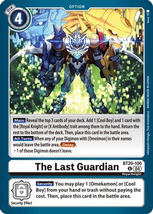 The Last Guardian [BT20-100] [Release Special Booster Ver.2.5] - Trinity Hobby