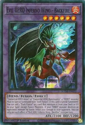 Evil HERO Inferno Wing - Backfire [SUDA-EN032] Super Rare - Trinity Hobby